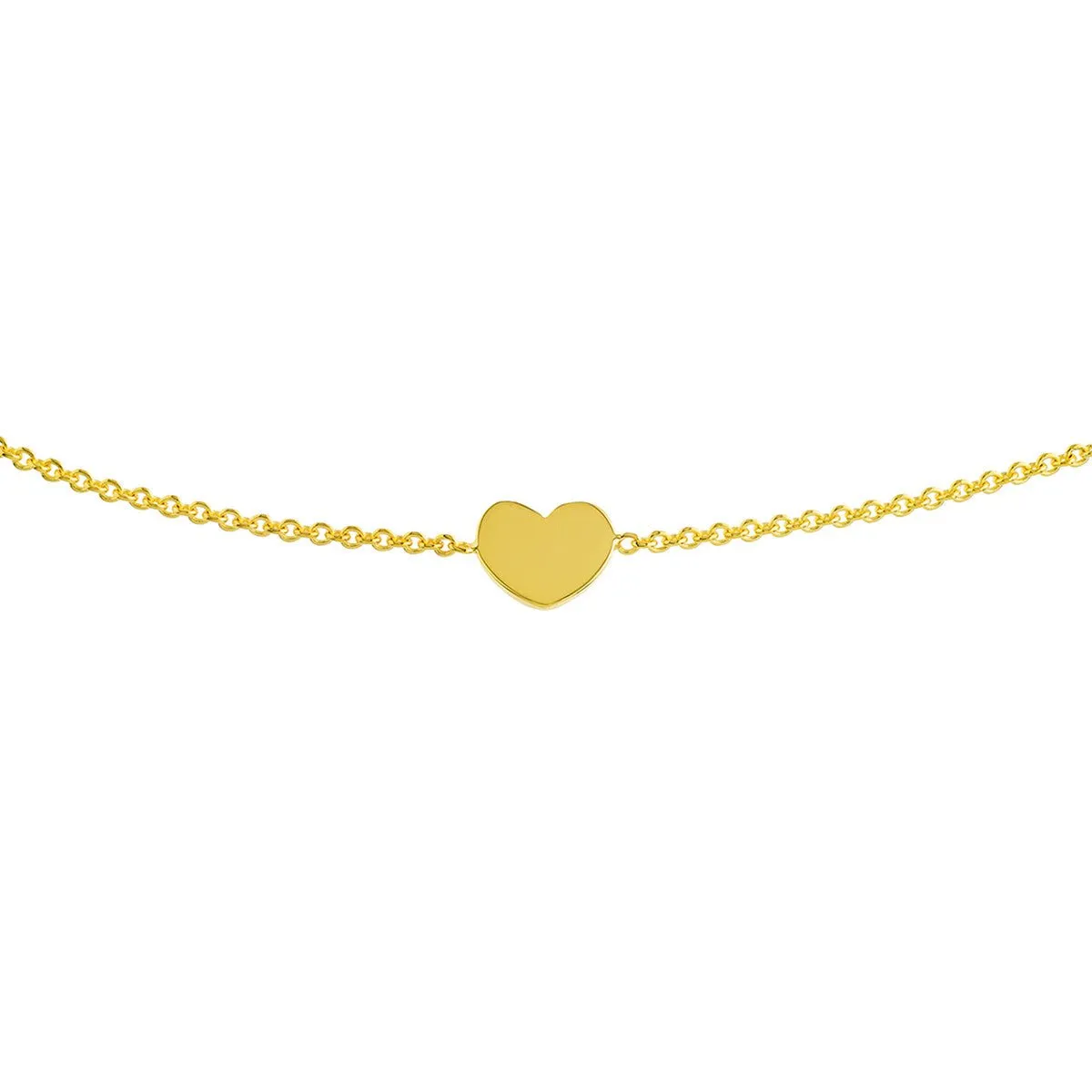 14K Gold Mini Heart Bolo Bracelet