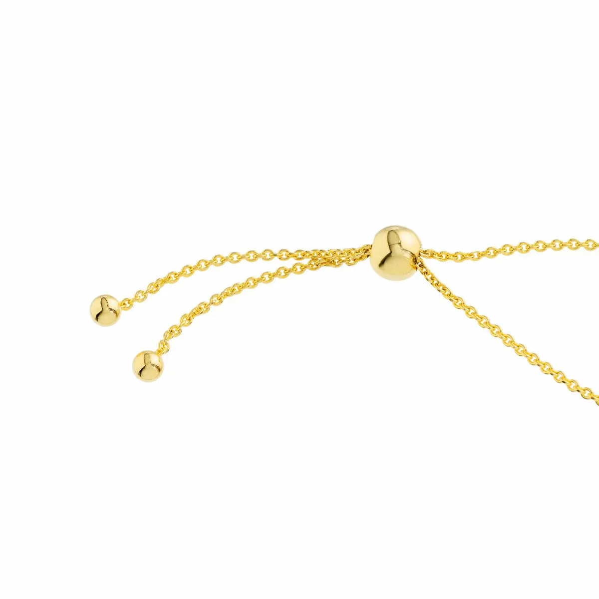 14K Gold Mini Heart Bolo Bracelet