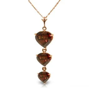 14K Solid Rose Gold Garnet Limited Edition Necklace