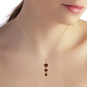 14K Solid Rose Gold Garnet Limited Edition Necklace