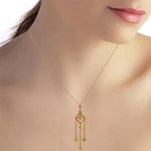 14K Solid Rose Gold Peridot Necklace Jewelry Class Limited Edition