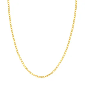 14K Yellow Gold Twisted Forzentina Chain with Lobster Lock