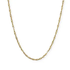 18K Gold Filled Singapore Twist 2mm Chain Necklace