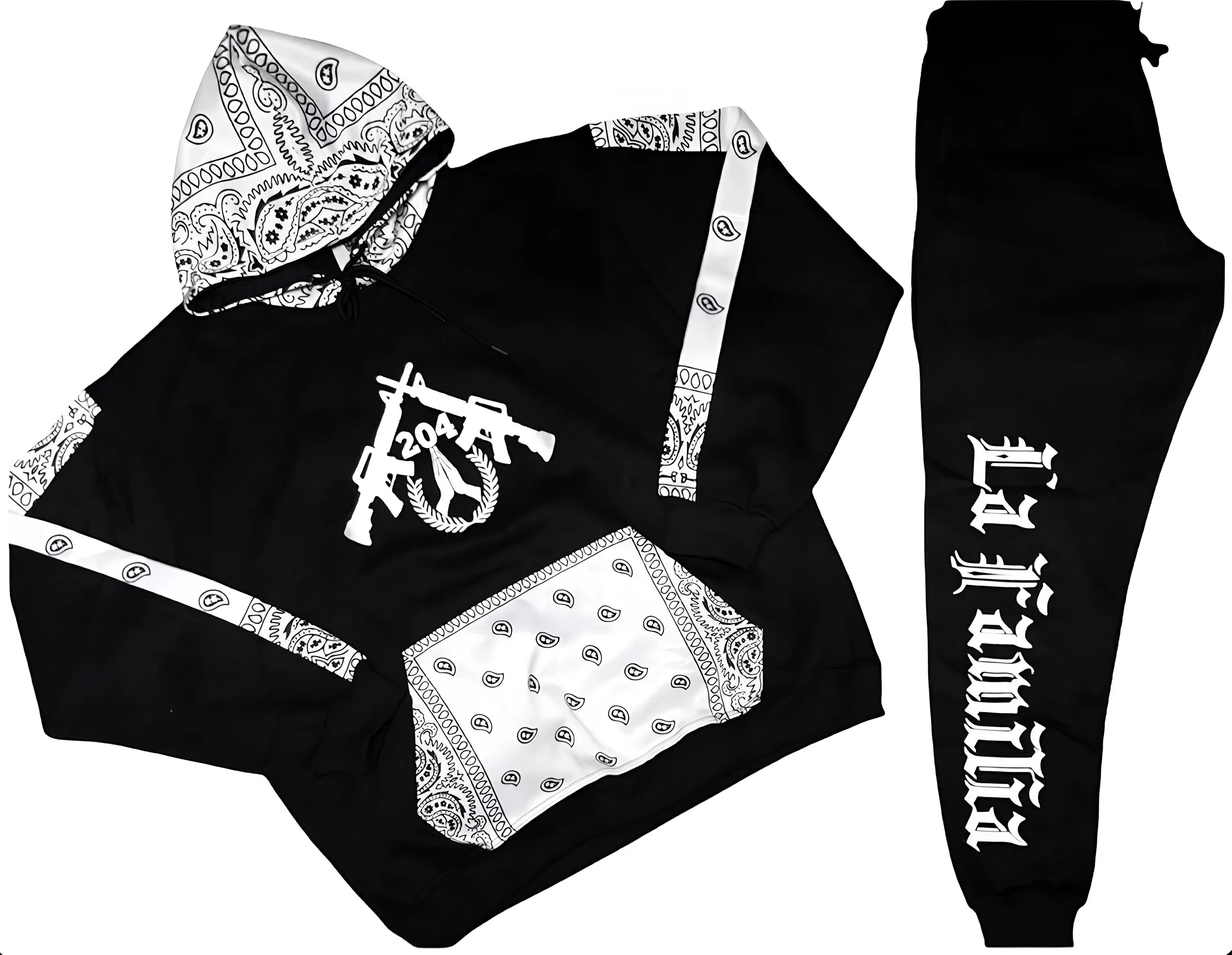 ^204 LA FAMILIA^ ~TEAM AK~ FULL SWEATSUITS (CUT & SEW WITH EMBROIDERED LOGOS)