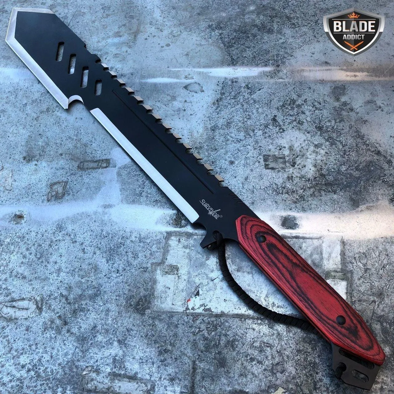 26" Heavy Duty Tactical Jungle Machete Fixed Blade Survival Sword Hunting Knife