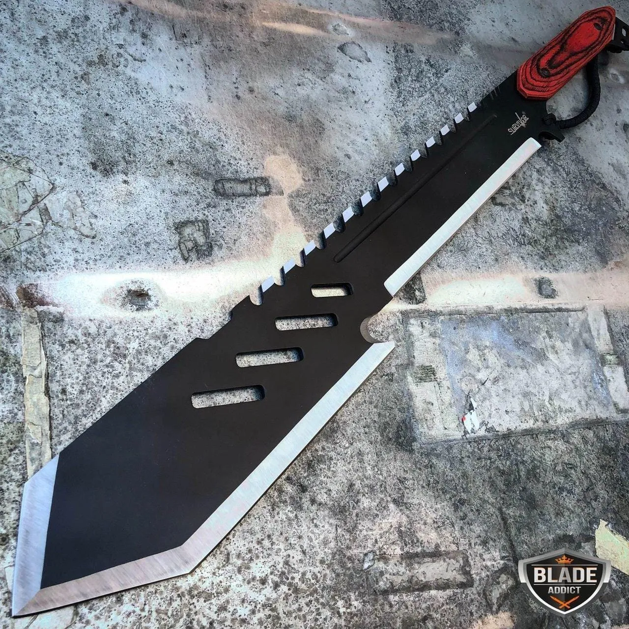 26" Heavy Duty Tactical Jungle Machete Fixed Blade Survival Sword Hunting Knife