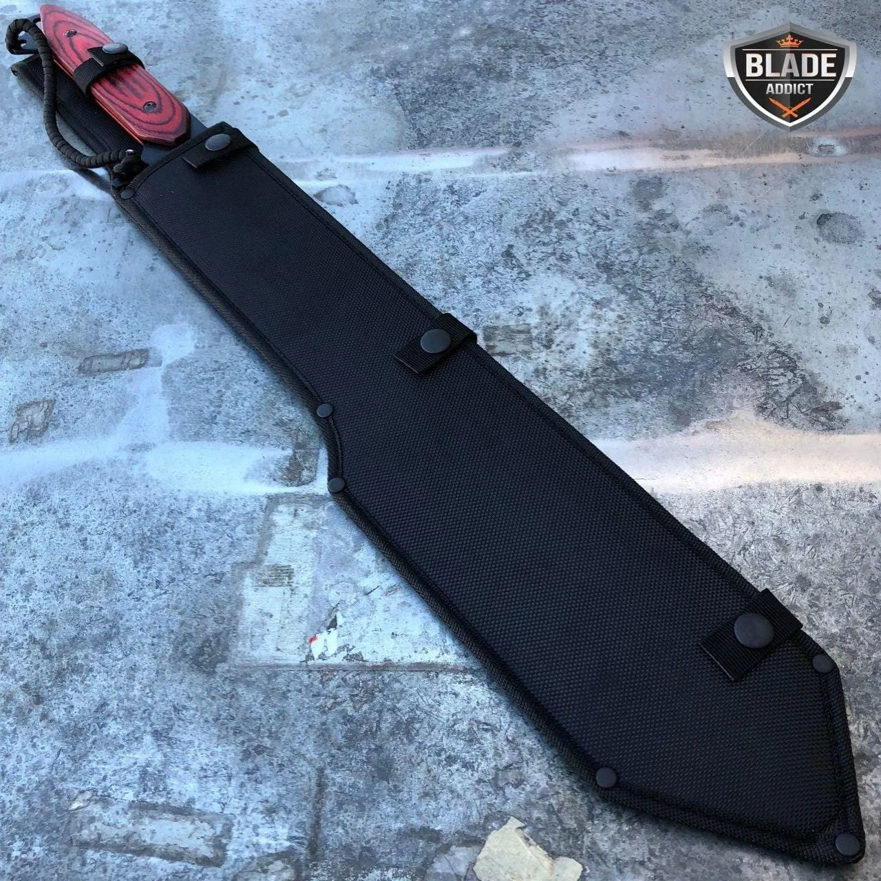 26" Heavy Duty Tactical Jungle Machete Fixed Blade Survival Sword Hunting Knife