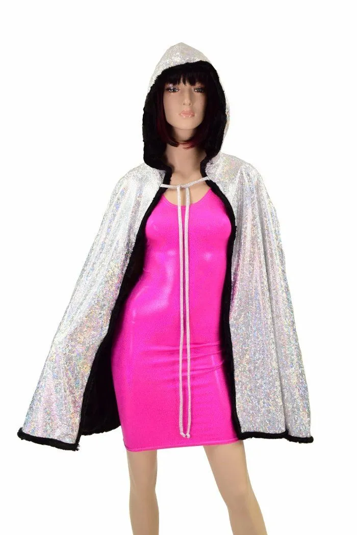 35" Short Hooded Minky Cape