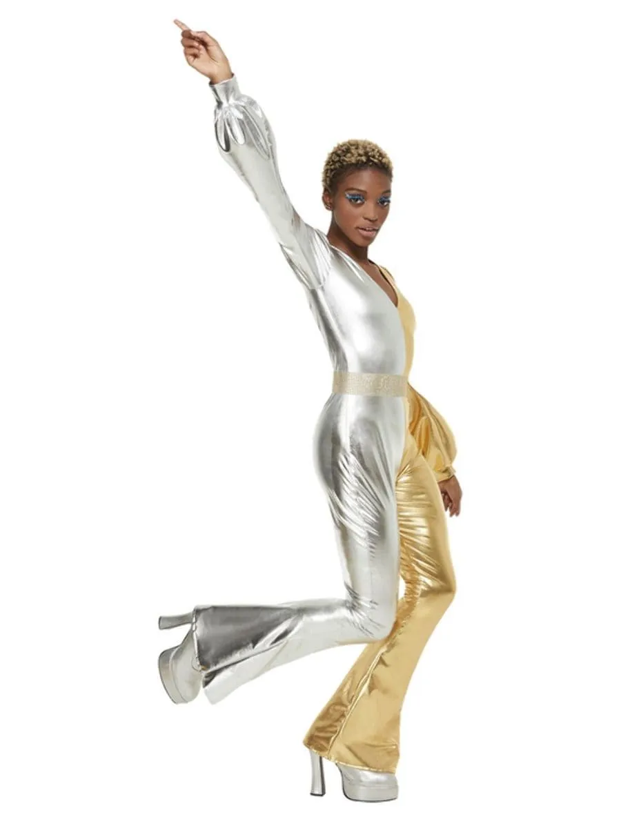 70s Super Chic Gold Silver Disco Costume