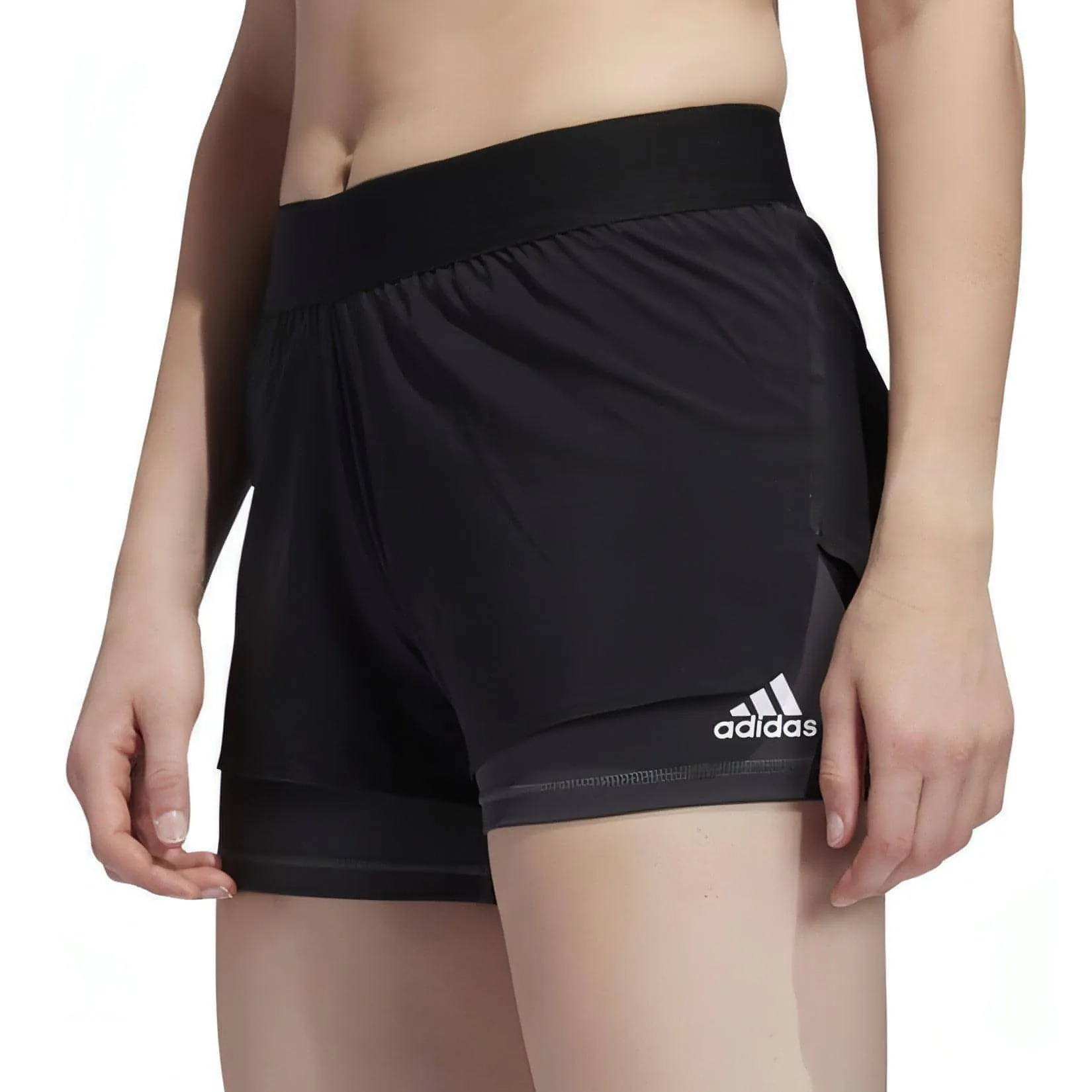 adidas AlphaSkin 2 In 1 Womens Training Shorts - Black