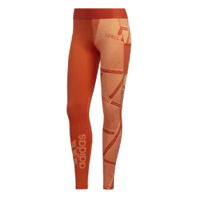 Adidas Alphaskin International Long Women Training Tight Amber / Black Fl2301