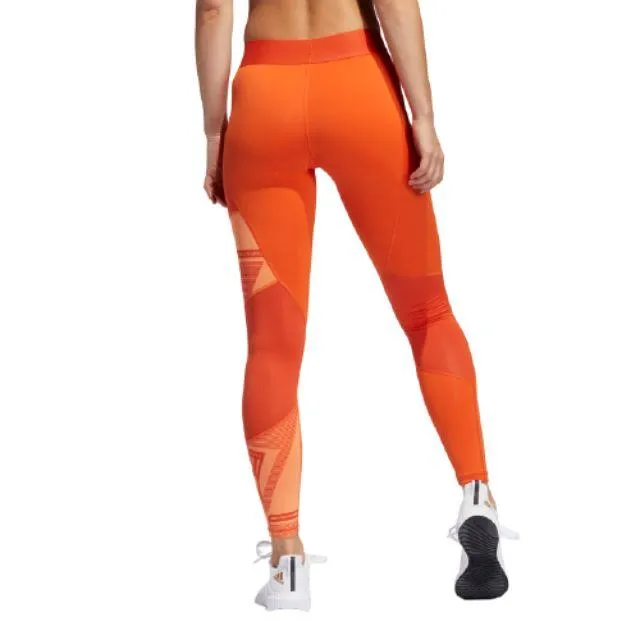 Adidas Alphaskin International Long Women Training Tight Amber / Black Fl2301