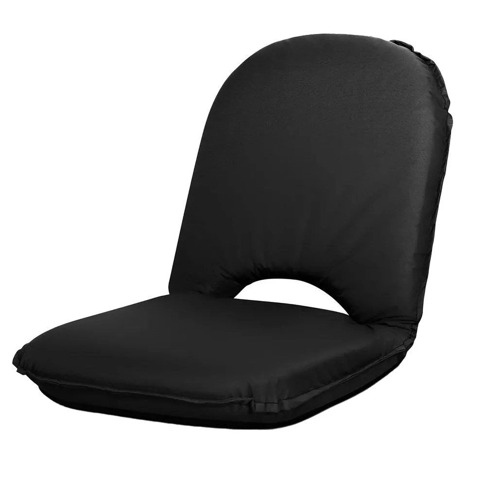 Adjustable Portable Floor Lounge Sofa Chair, Black - Artiss