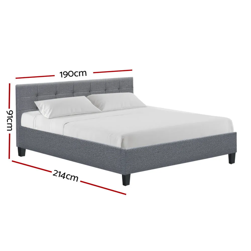 Agnes King Bed Frame Grey