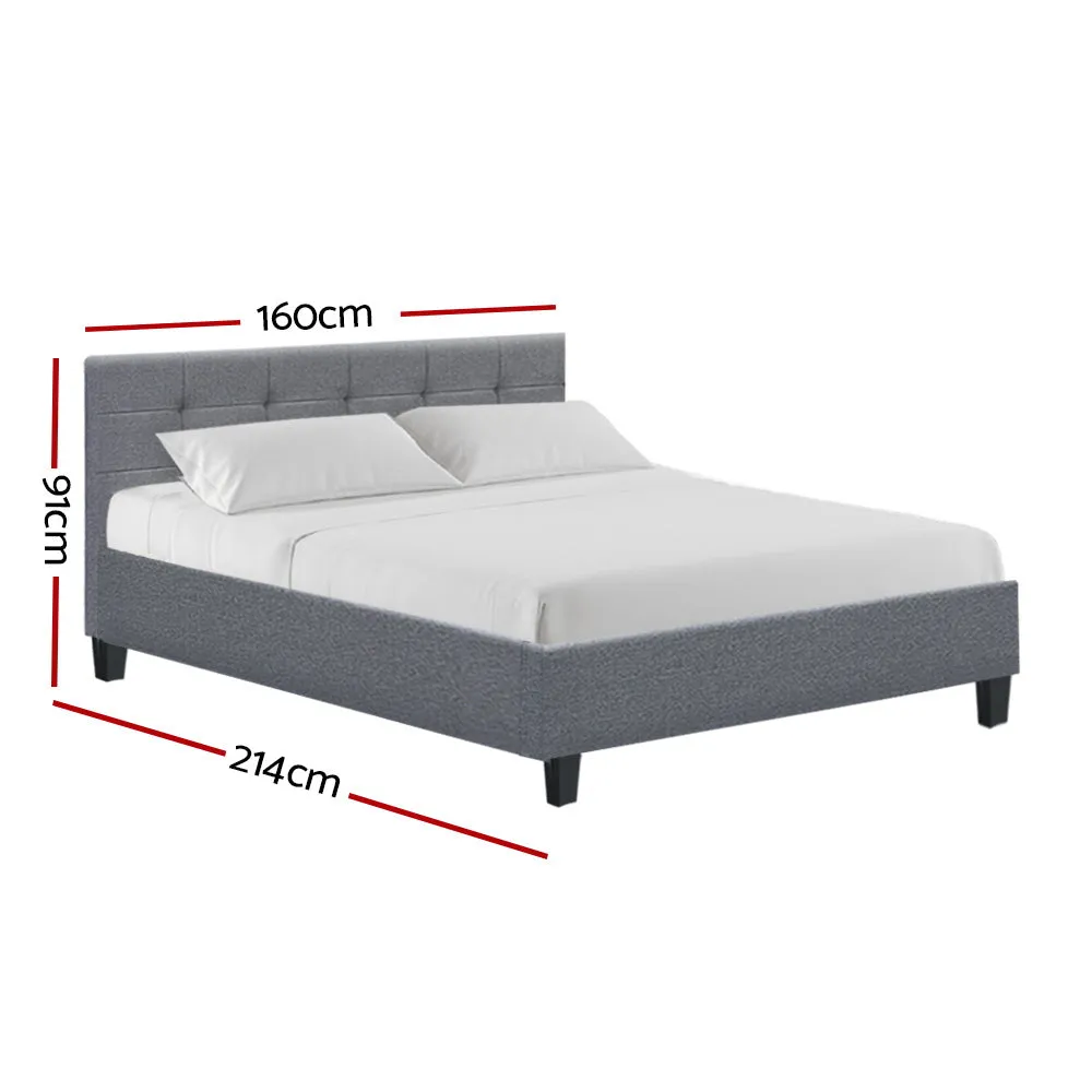 Agnes Queen Bed Frame Grey