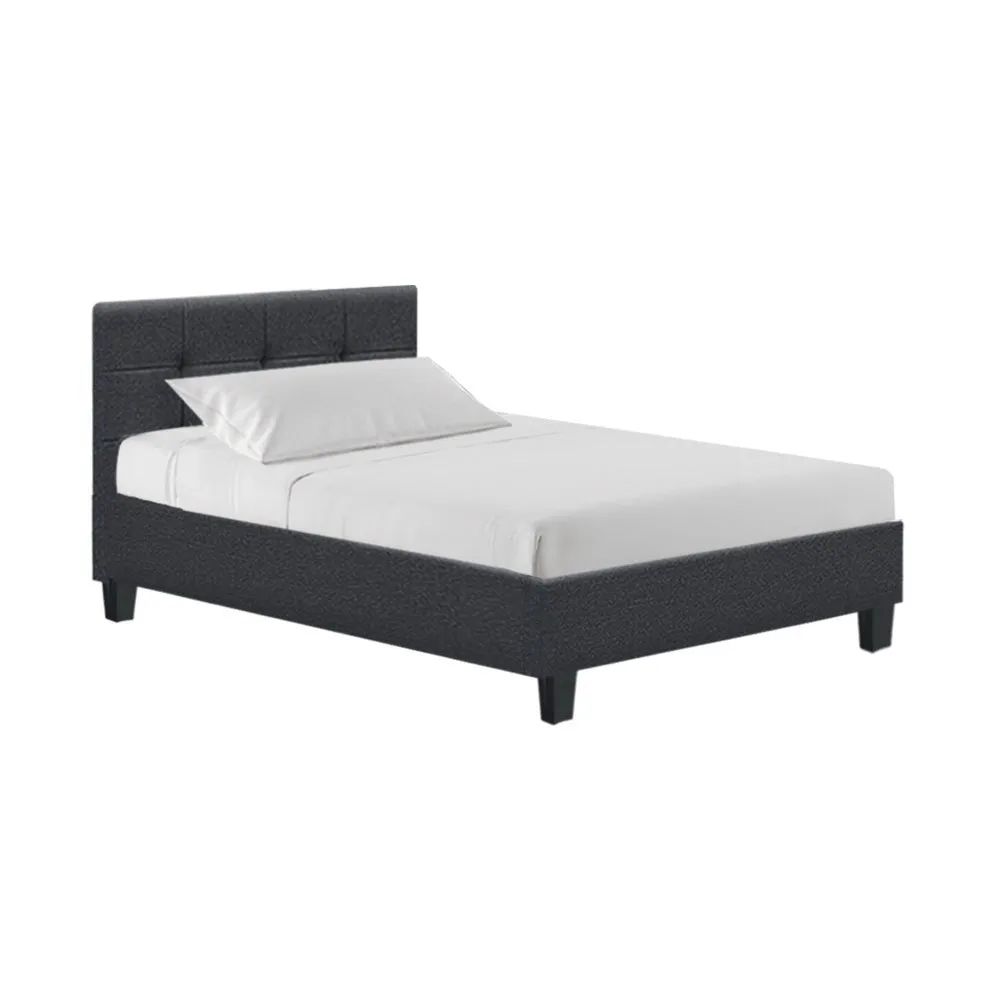 Agnes Single Bed Frame Charcoal