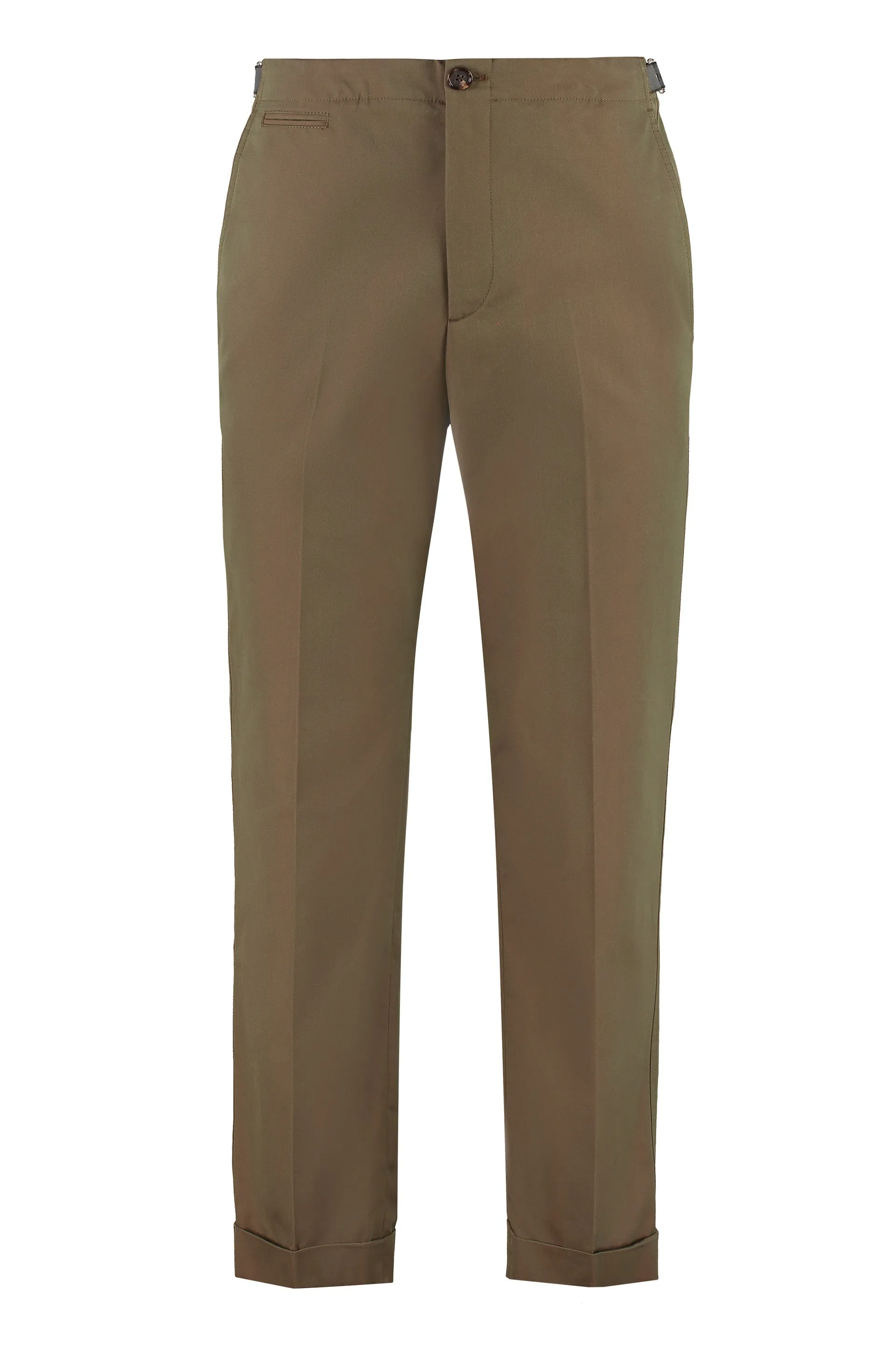 Alexander McQueen Logo-Tape Detailed Straight Leg Chino Trousers