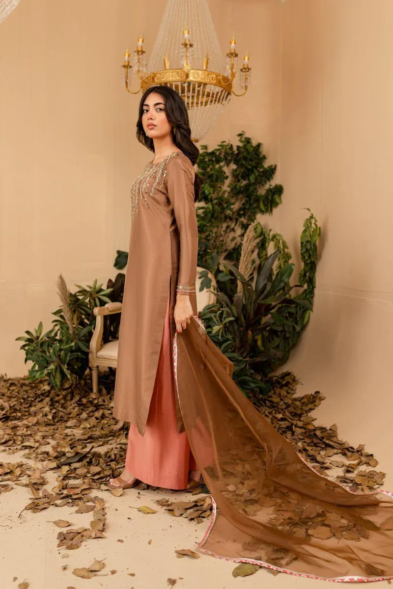 Allure by Ih - ROMA - BROWN/PINK - Katan Silk - 3 Piece