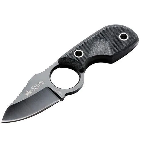 Amigo-X - Aus8, Fixed Black with G10 Handle, Black Titanium