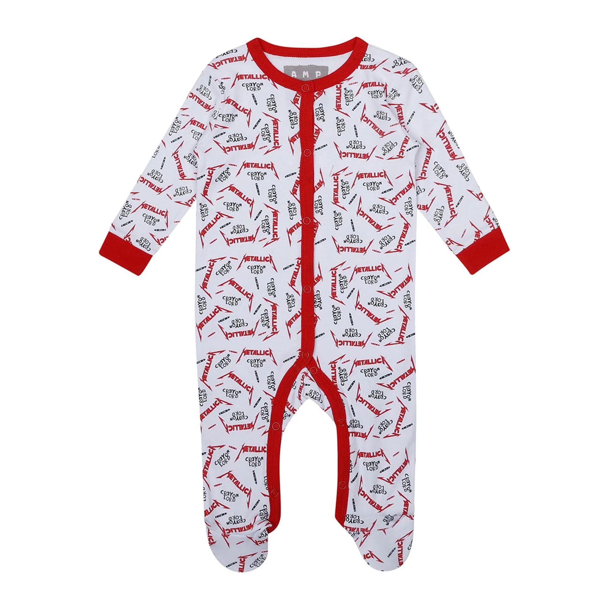 Amplified Baby Crayon Lord Metallica Babygrow Set (Pack of 3)