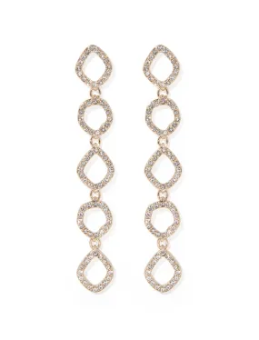 Aurora Diamante Long Drop Earrings