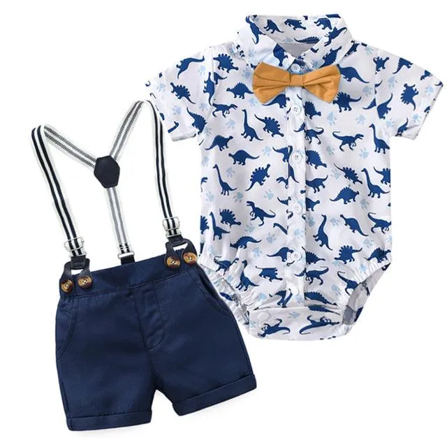 Baby Boy Suspenders Set