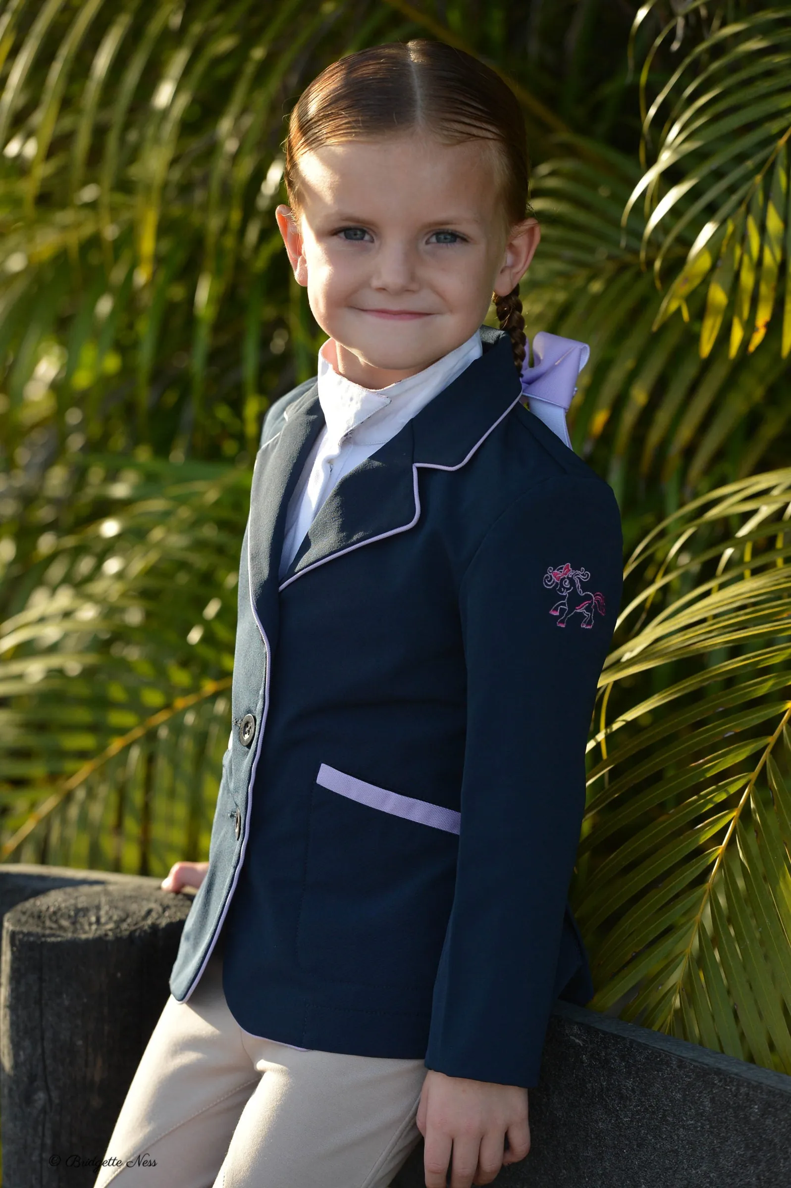 Belle & Bow | NAVY/LAVENDER | Sweet heart Show Coat