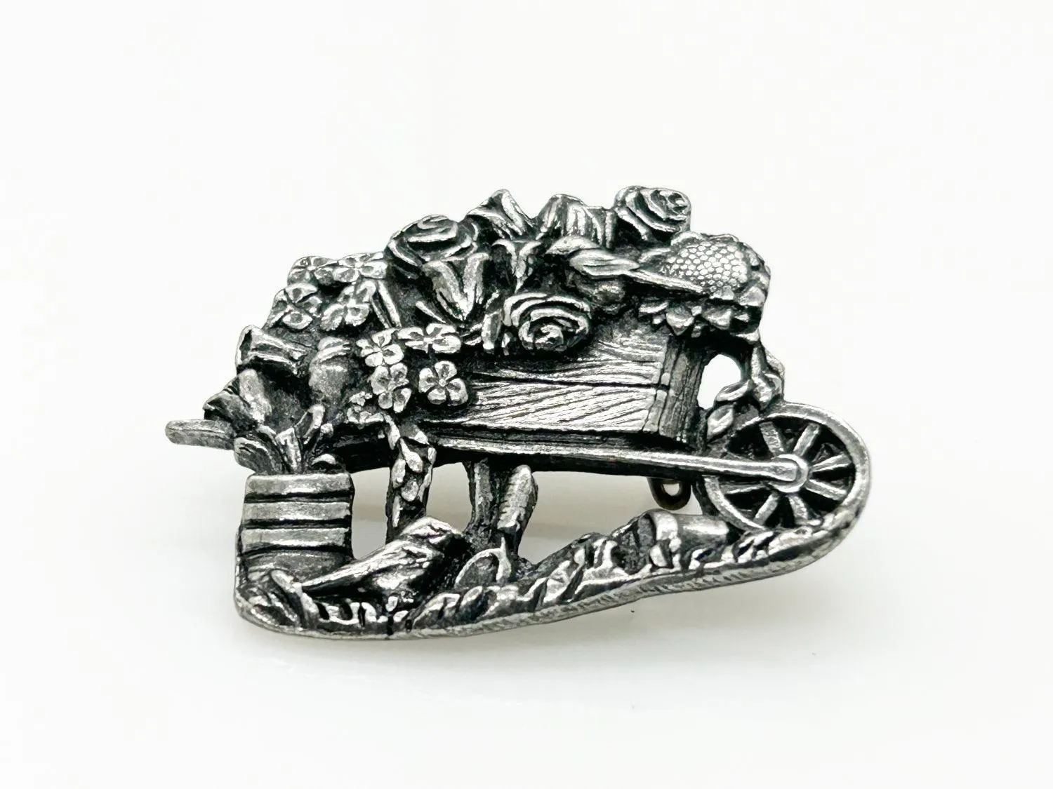 Birds and Blooms Wheelbarrow Brooch (2001)