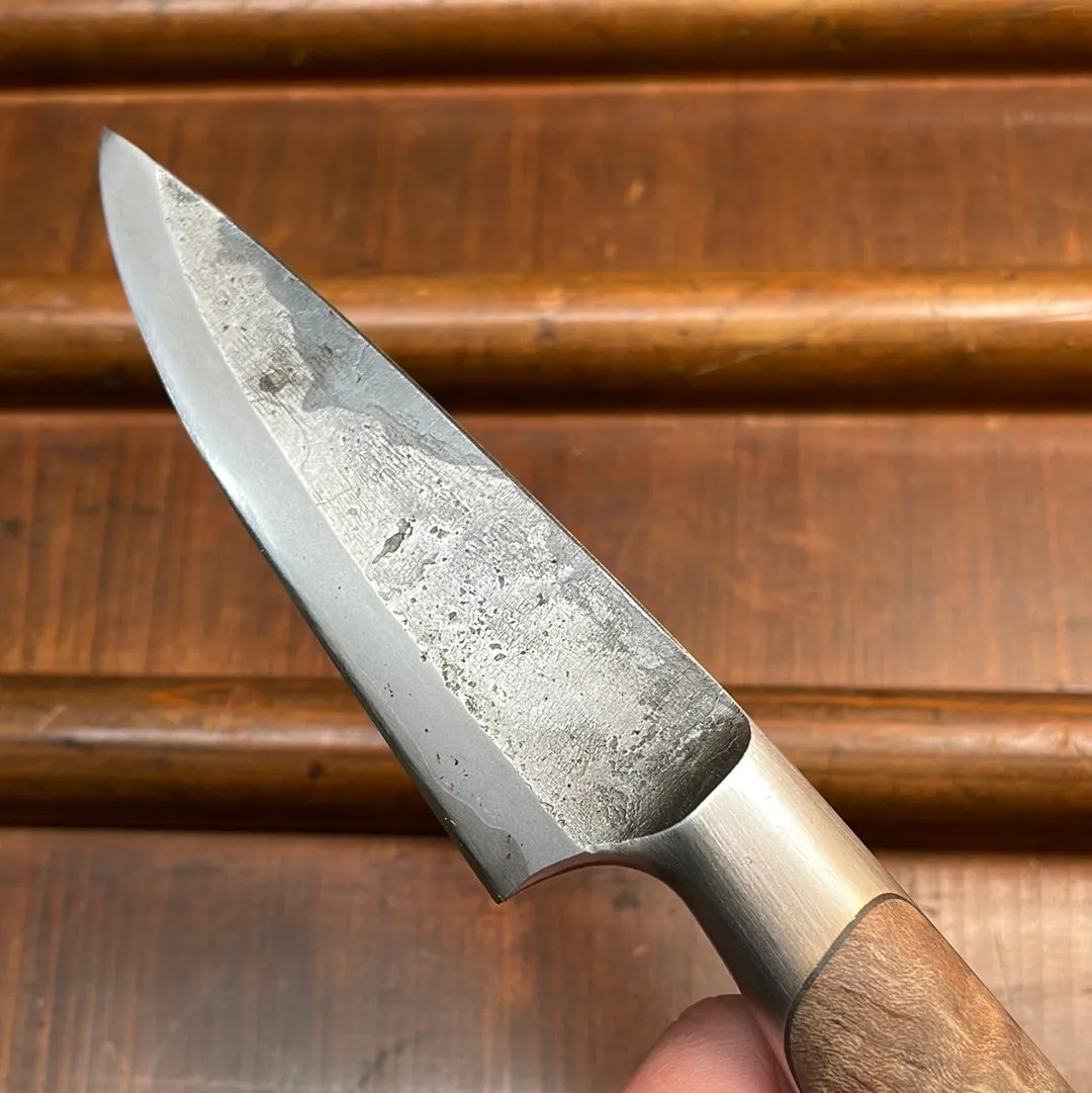 Blenheim Forge Hunting Knife Carbon Rippled Maple