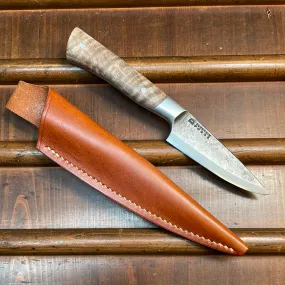 Blenheim Forge Hunting Knife Carbon Rippled Maple