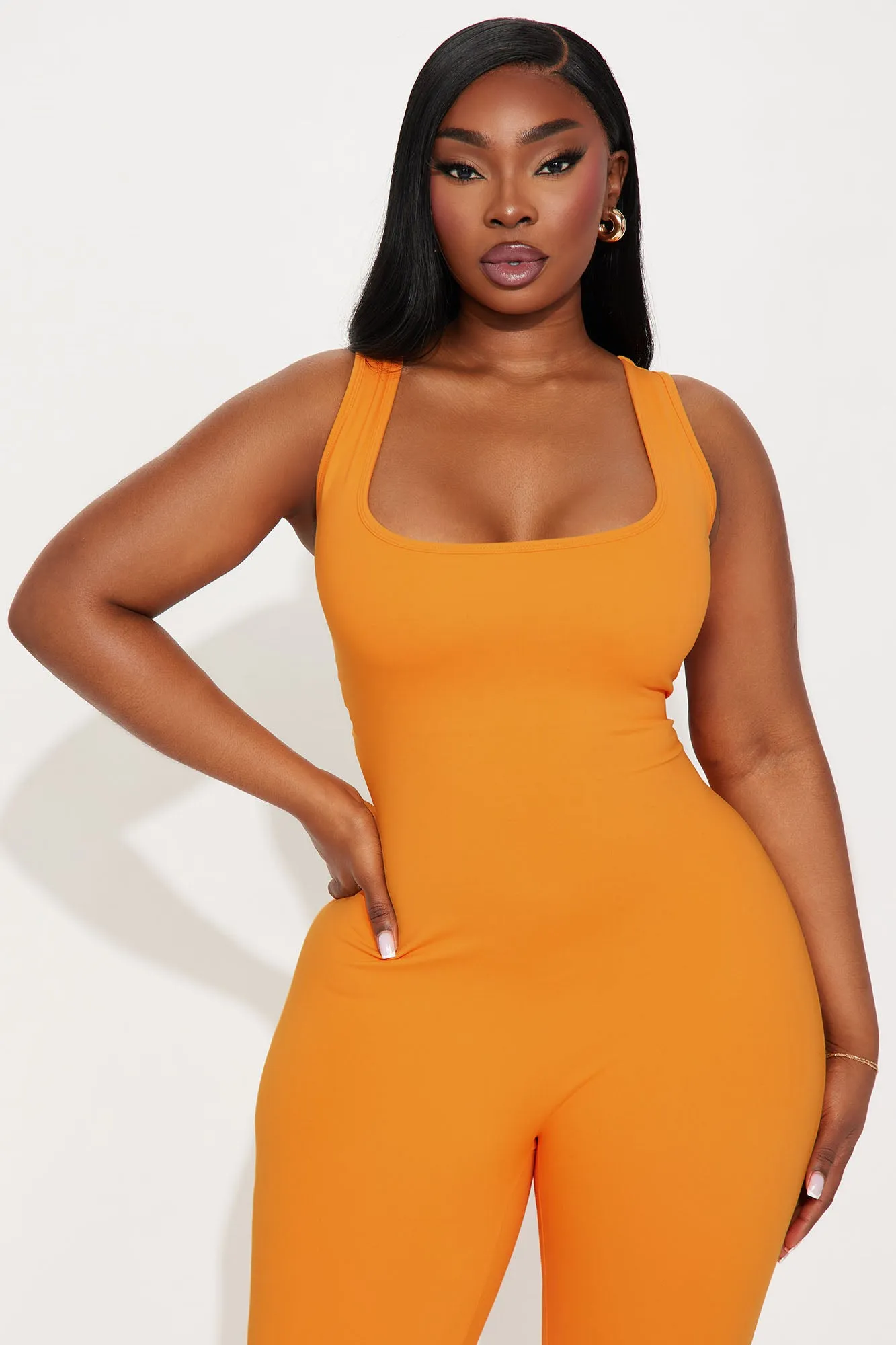 Body Burn Super Soft Active Jumpsuit - Tangerine