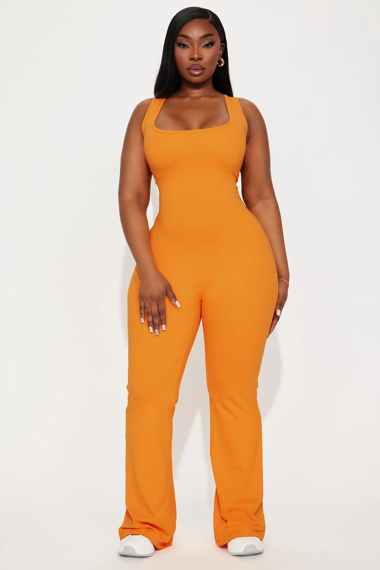 Body Burn Super Soft Active Jumpsuit - Tangerine