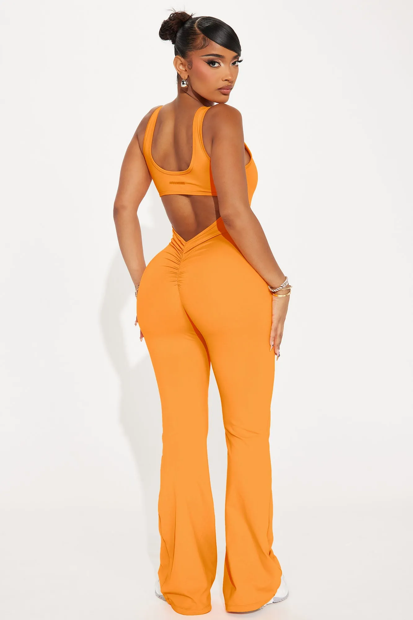 Body Burn Super Soft Active Jumpsuit - Tangerine