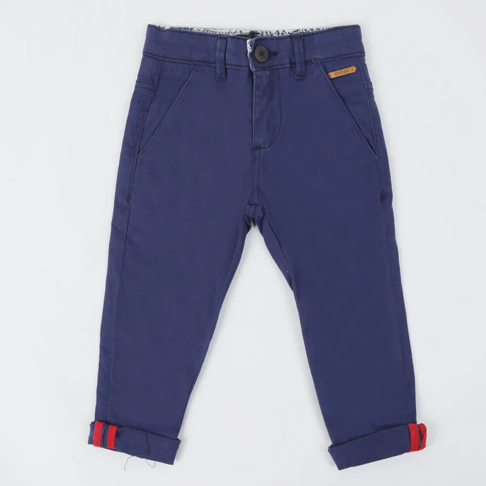 Boys Chino Cotton Pant - Purple