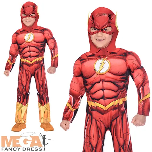 Boys DC Comics Superhero The Flash Fancy Dress Book Day Costume