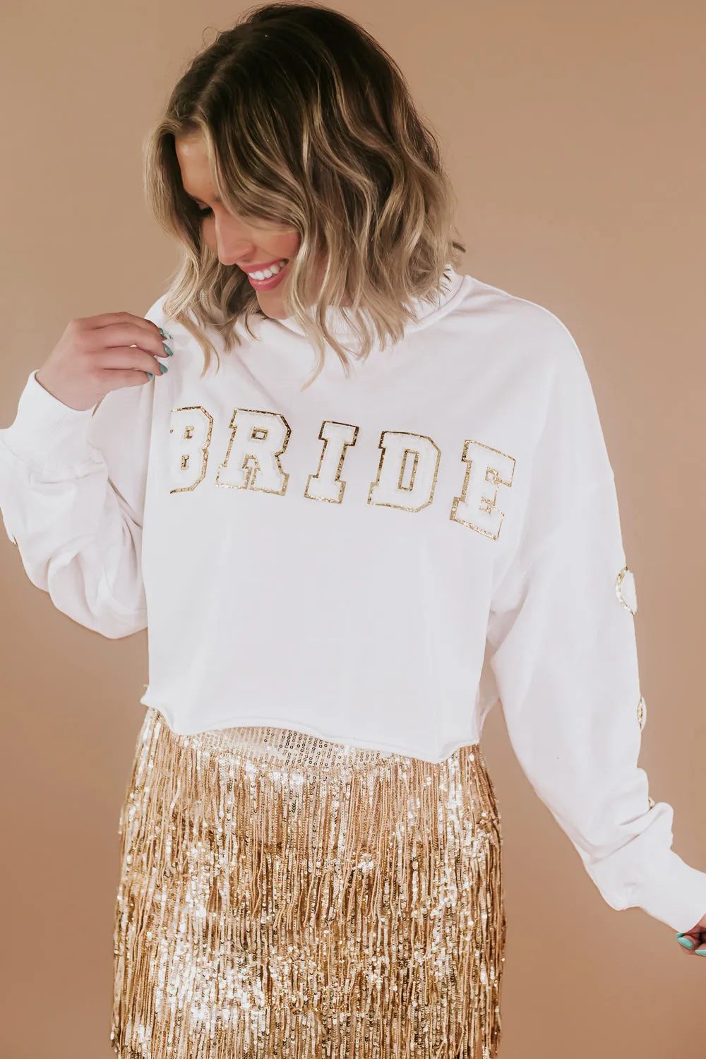 Bride Patch Crewneck, Ivory