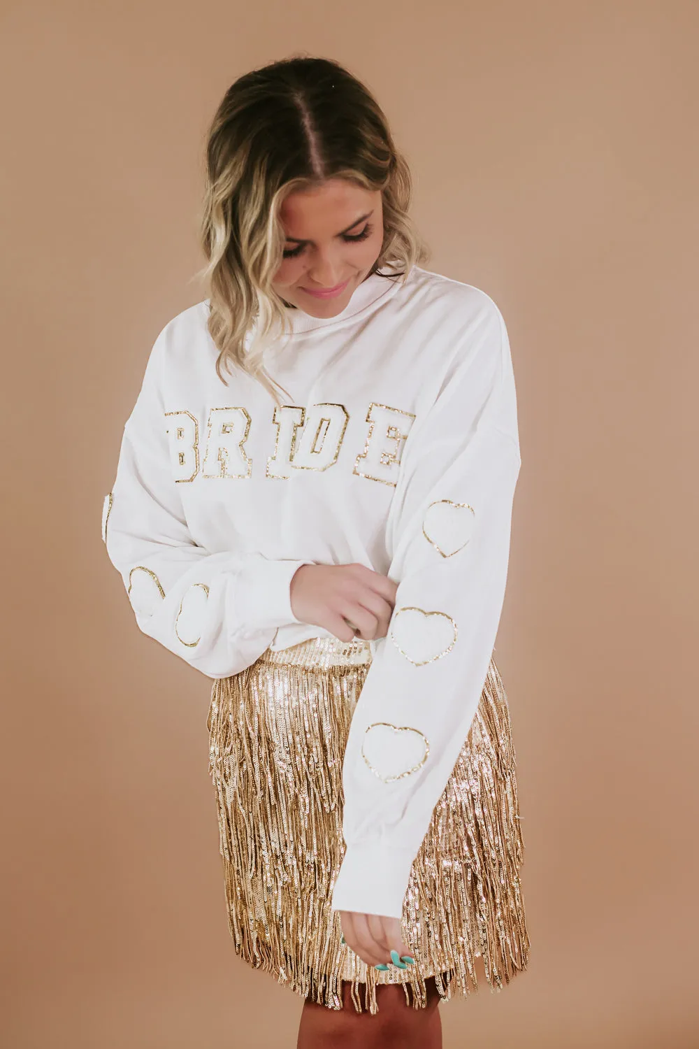 Bride Patch Crewneck, Ivory