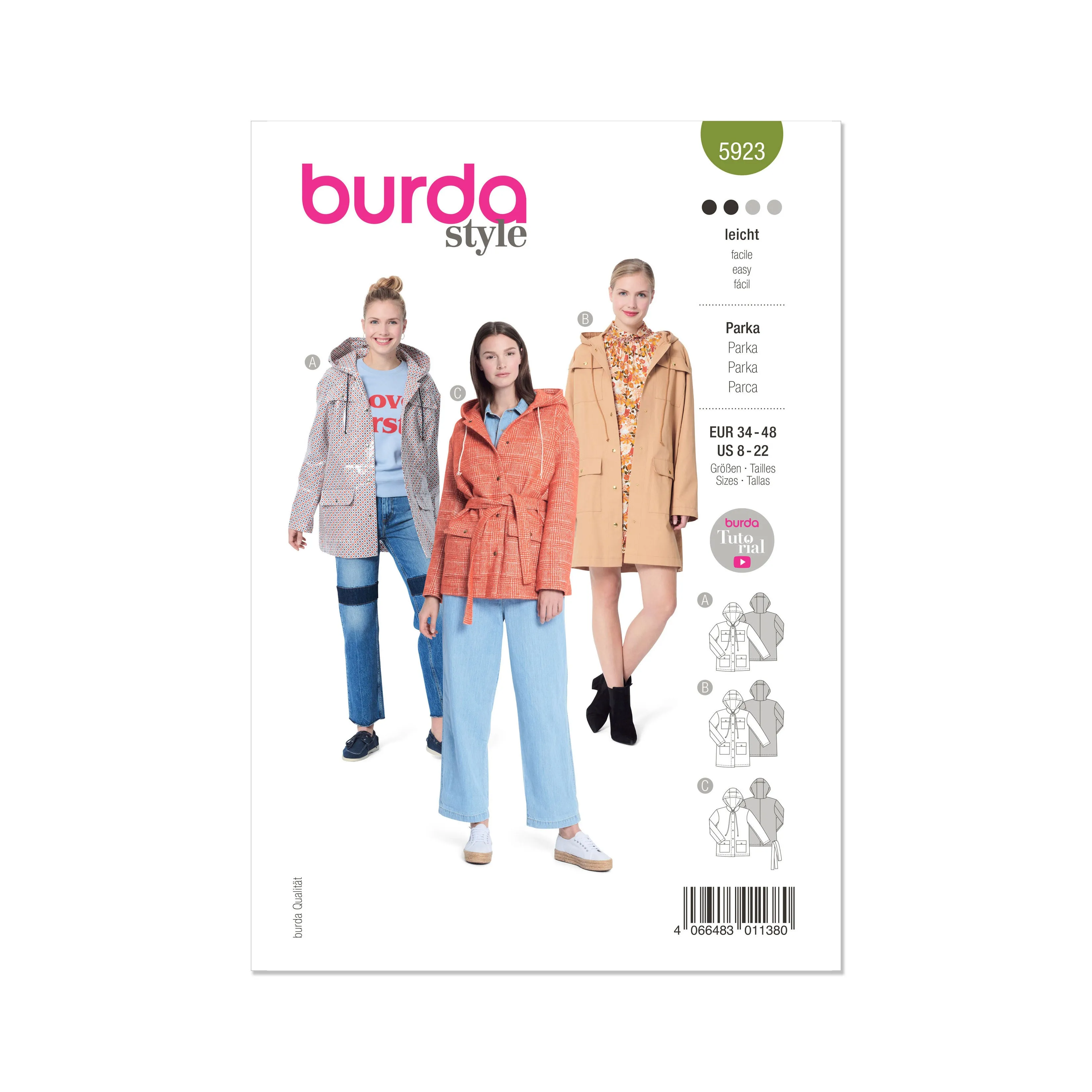 Burda Pattern 5923 Misses' Jacket