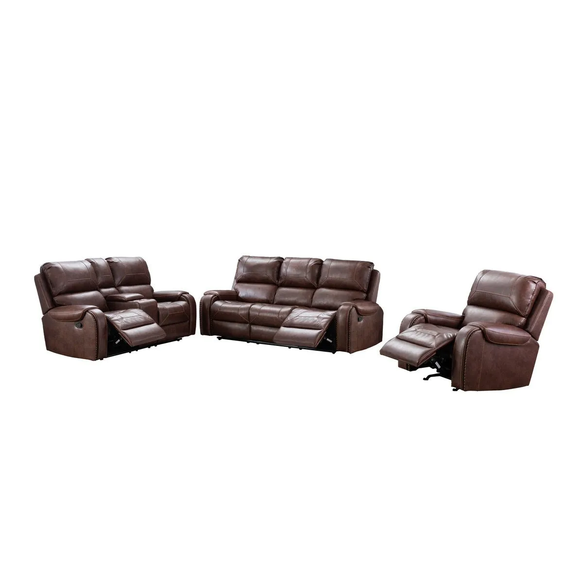 Caesar Brown Reclining Sofa