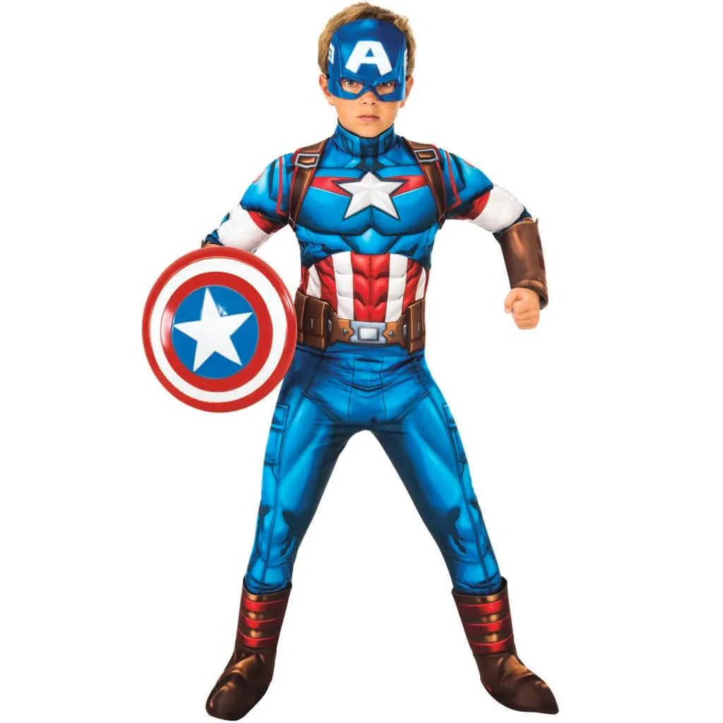 Captain America Deluxe Boys Child Costume