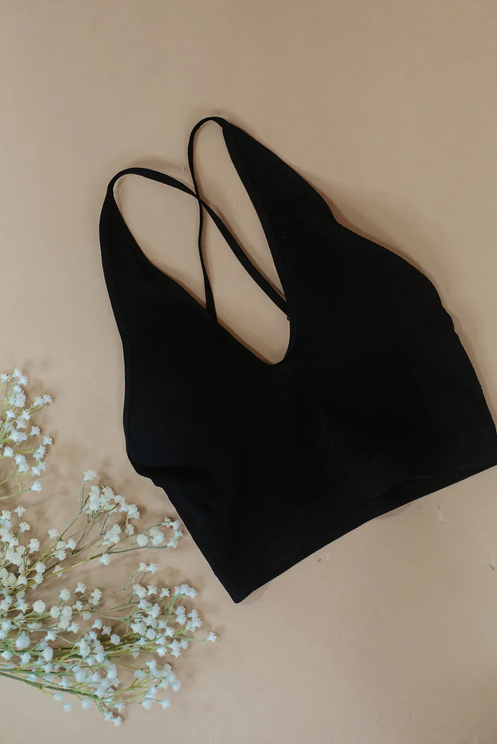 Chandler Cross Back Crop, Black