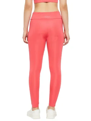 Clovia Women's Fitted Pants (AB0042E22L_Pink