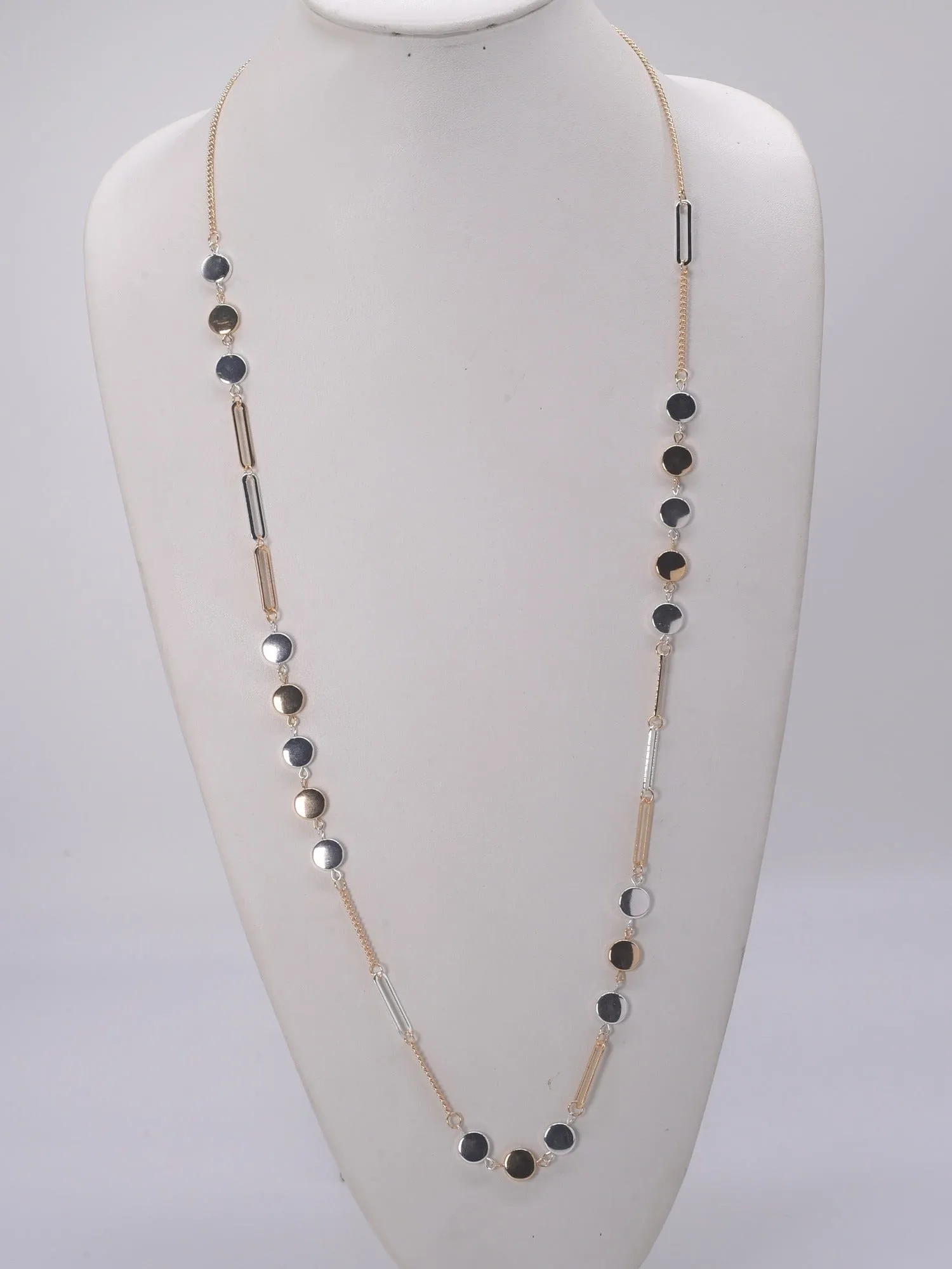 CN4249 Station Long Chain Necklace