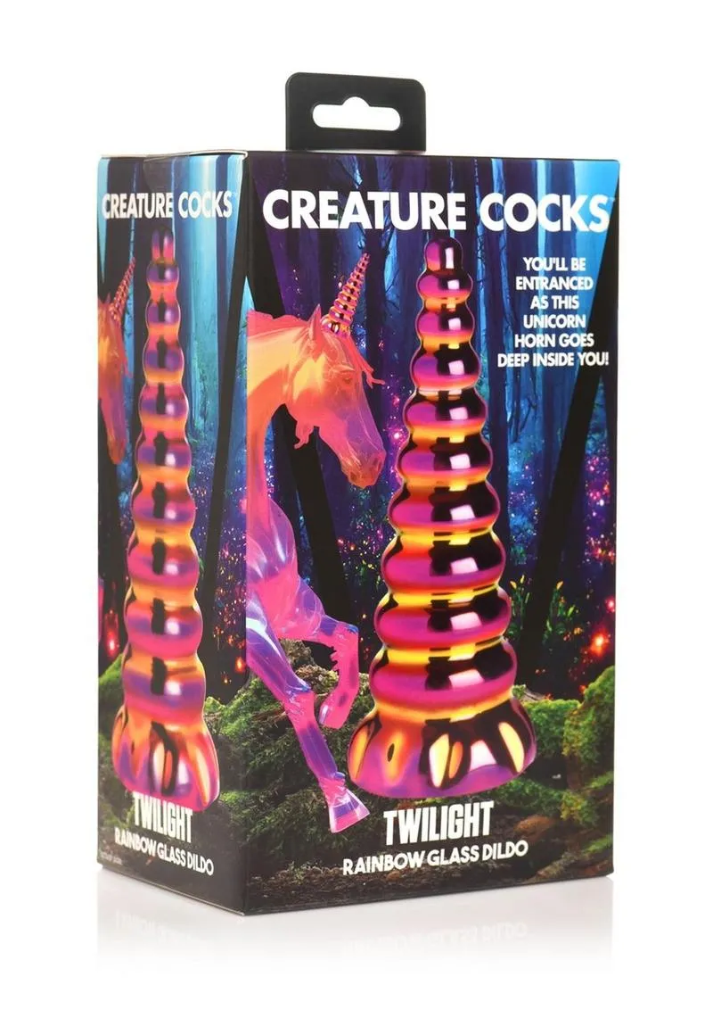 Creature Cocks Twilight Rainbow Glass Dildo