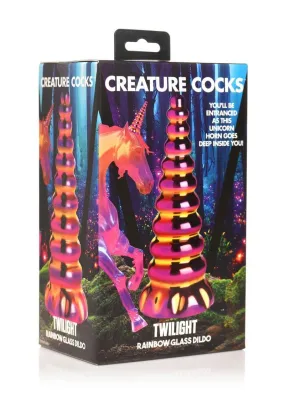 Creature Cocks Twilight Rainbow Glass Dildo