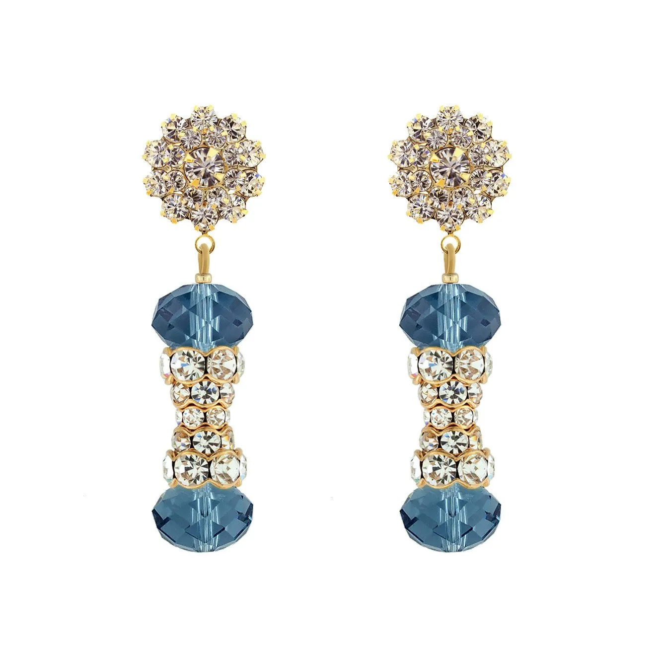 Crystal Embellished Statement Earrings