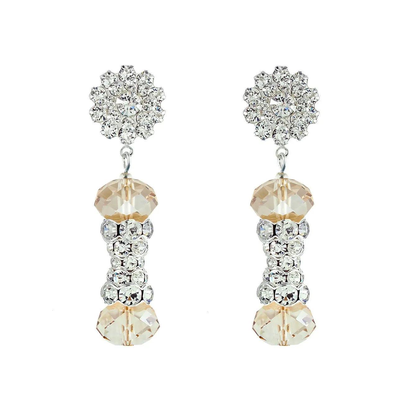 Crystal Embellished Statement Earrings