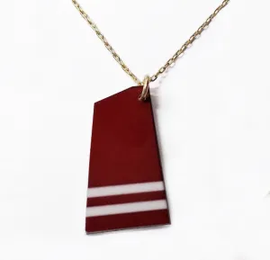 Custom Aluminum Rowing Team Oar on Gold Filled Chain Necklace