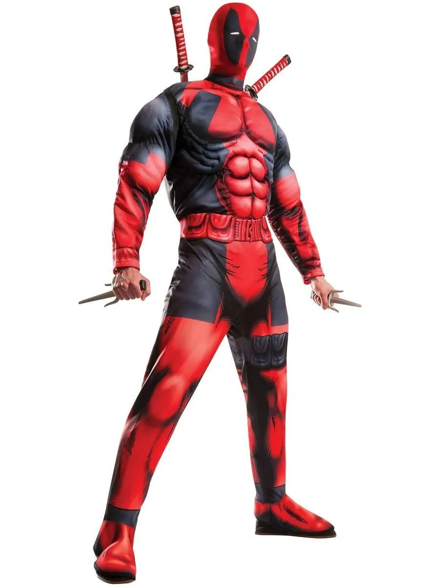 Deadpool Deluxe Muscle Chest Mens Plus Size Costume