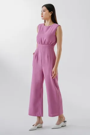 Downtown Padded Tailored Jumpsuit (Orchid)